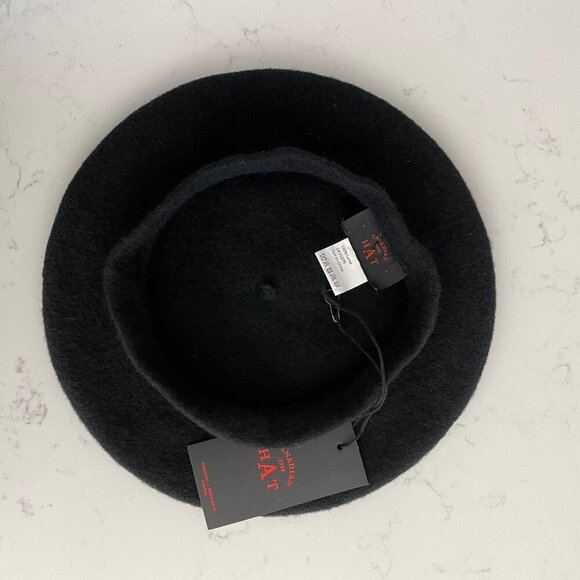 Canadian Hat 1918 Bill Classic Wool Beret/Tam Hat Neutral Black Sz OS NWT - Picture 4 of 8